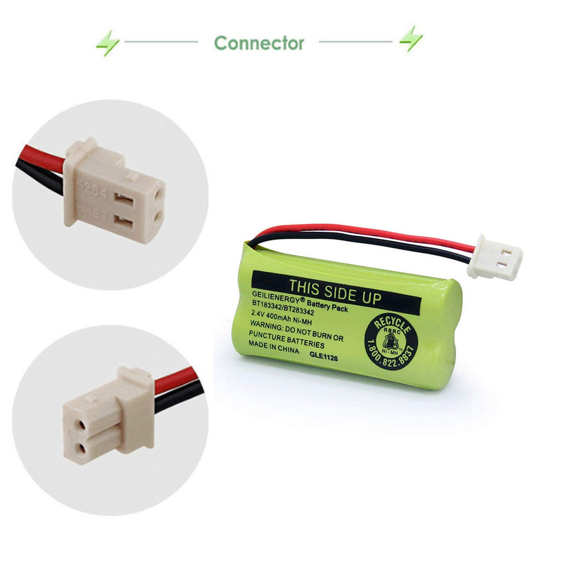 [Australia - AusPower] - Geilienergy BT183342 BT283342 BT166342 BT266342 BT162342 BT262342 Battery Compatible with Vtech CS6114 CS6419 CS6719 with AT&T EL52300 CL80112 CS6719-2 Cordless Handsets (Pack of 4) 4 PACK BT183342 
