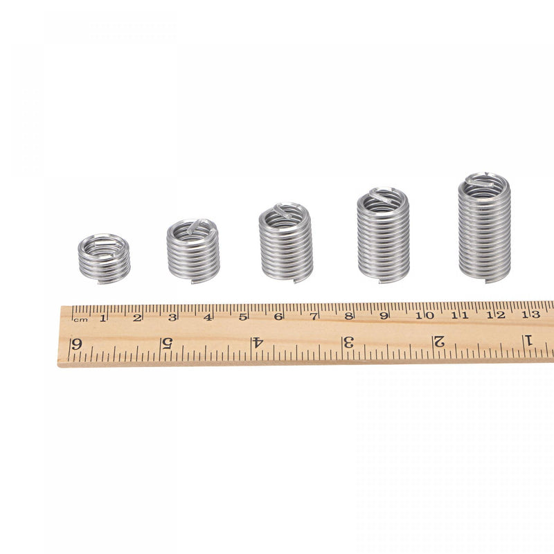 [Australia - AusPower] - uxcell Wire Thread Inserts 1/2-13 UNC 2.5D 304 Stainless Steel Helical Type Coiled Wire Screw Repair Threaded Sleeve Steel Sheath 10pcs 