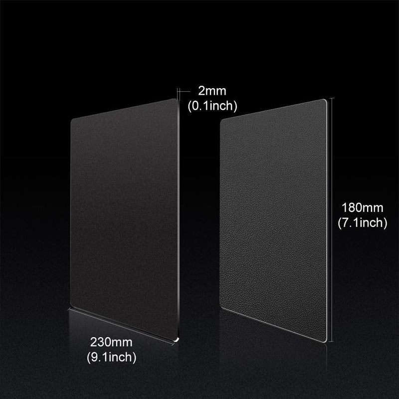 [Australia - AusPower] - HONKID Metal Aluminum Mouse Pad, Office and Gaming Thin Hard Mouse Mat Double Sided Waterproof Fast and Accurate Control Mousepad for Laptop, Computer and PC,9.05"x7.08", Black 9.05 X 7.08 inch 