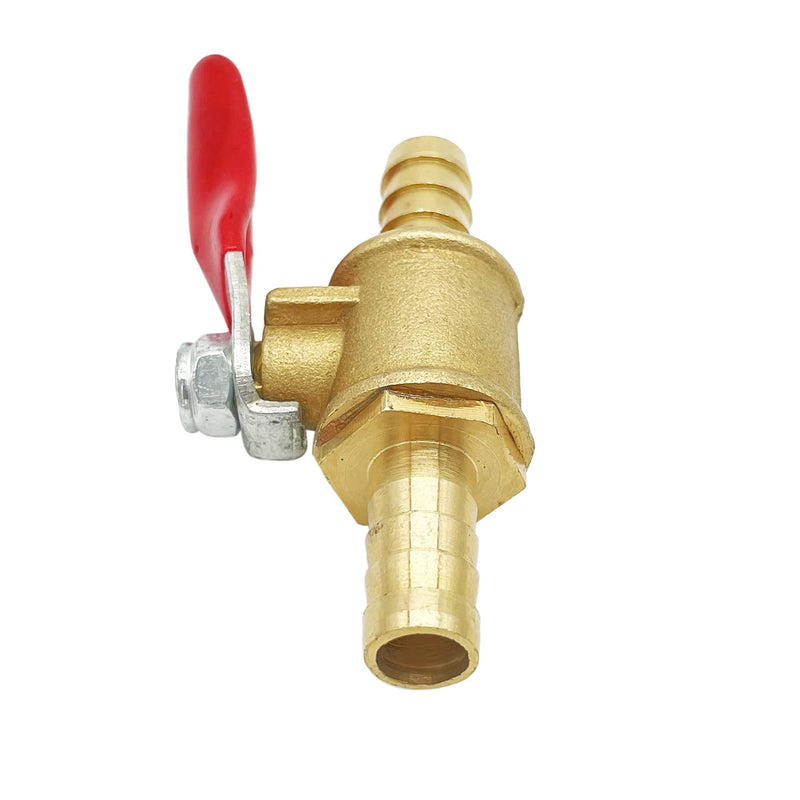 [Australia - AusPower] - Metaland Brass 3/8" Barb Valve 2 Way Shut-Off Valve for Water Fuel Air 10mm Pex Tubing (Pack of 2) 