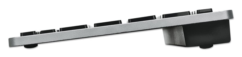 [Australia - AusPower] - Manhattan Small Bluetooth Wireless Keyboard - Dual Modes of 2.4G + Bluetooth 4.2 - Connects Up to 3 Devices – Slim Mini Size – for Tablet, Mac, iPad, Android, Windows –3 Yr Mfg Warranty –180559 