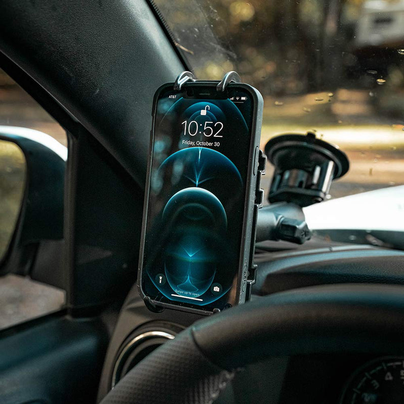 [Australia - AusPower] - RAM MOUNTS Quick-Grip Small Phone Mount with Handlebar U-Bolt Base RAM-B-149Z-A-PD3U with Short Arm for Motorcycle, ATV/UTV, Bike Small Phones 