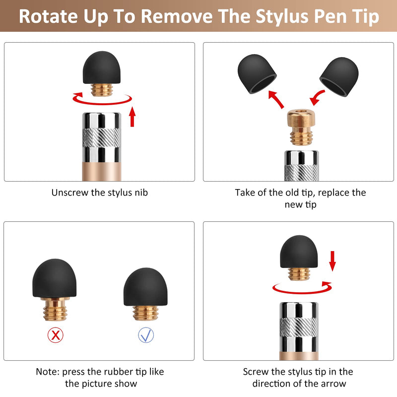 [Australia - AusPower] - StylusHome Replacement Rubber Tips 6 Pcs for StylusHome 2-in-1 Rubber Tips Universal Stylus Pens Only 
