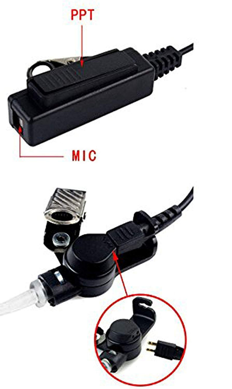 [Australia - AusPower] - 3'2 Wire Earpiece Mic Headset Mic Acoustic Tube Noise Reduction Reinforced Compatible with Motorola XPR6000 XPR6500 XPR6550 XPR7000 XPR7550 XiR P8200 XiRP8268 APX1000 APX6000 APX8000 Two Way Radio 