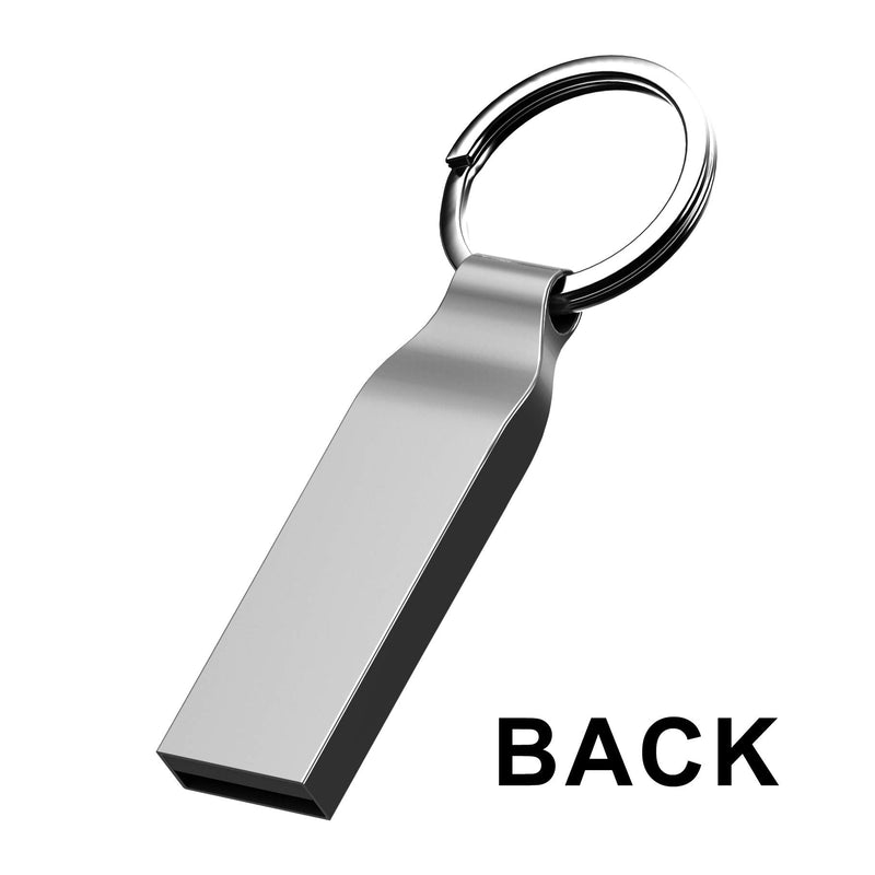 [Australia - AusPower] - MOSDART 16GB Metal USB 2.0 Flash Drive 10 Pack Bulk Waterproof 16G Thumb Drive Jump Drive Pen Drive Memory Stick with Keychain,Silvery 10Pack 16GB-Silver 