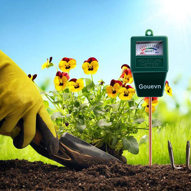 [Australia - AusPower] - Gouevn Soil Moisture Meter, Plant Moisture Meter Indoor & Outdoor, Hygrometer Moisture Sensor Soil Test Kit Plant Water Meter for Garden, Farm, Lawn (No Battery Needed) Green 