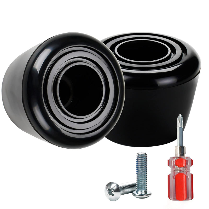 [Australia - AusPower] - Nezylaf 2 Pcs Roller Skate Toe Stoppers Brake Block Shoes Holder with Screw Arbor with Nuts Mini Wrench, Double-Row Roller Skating Brake Jam Plugs 