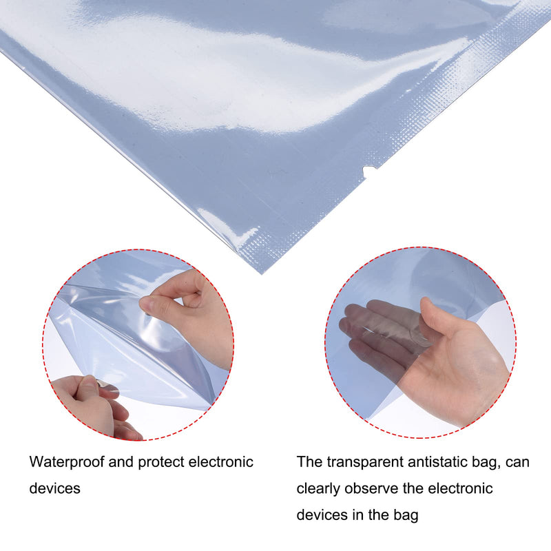 [Australia - AusPower] - MECCANIXITY Anti Static Bags Shielding Bag 25pcs 4.3x6inch(11x15cm) Open Top with Labels for Hard Drive HDD SSD 
