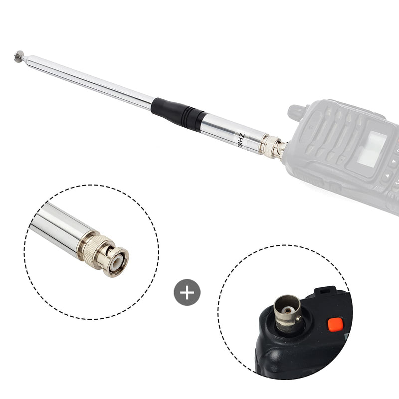 [Australia - AusPower] - UAYESOK Telescopic 27MHz CB Antenna BNC Connector for Cobra HH50WXST HHRT50 C75WXST Midland 75-822 75-785 Uniden BC75XLT BC125AT PRO401HH Handheld Cb Radio Scanner 