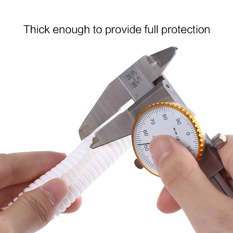 [Australia - AusPower] - Alex Tech 10ft â€“ 1/2 inch Split Wire Loom Tubing Wire Conduit â€“ White 1/2"-10ft 