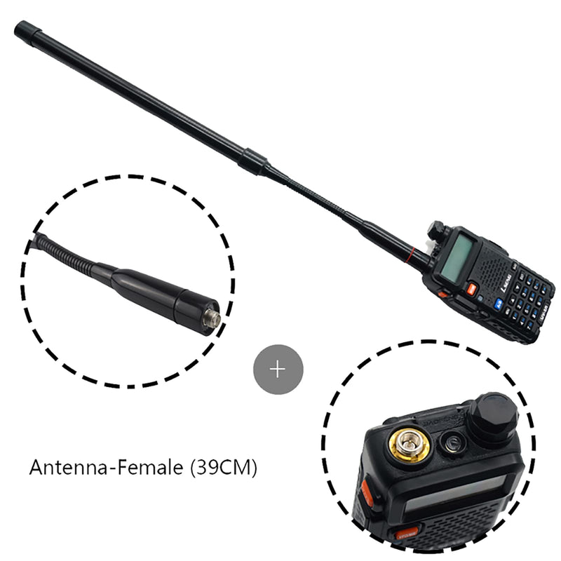 [Australia - AusPower] - LSENG Goose Tube SMA-Female Dual Band VHF UHF 144/430Mhz Foldable CS Tactical Antenna for Walkie Talkie Baofeng 5R BF-888S Radio (2PCS) 
