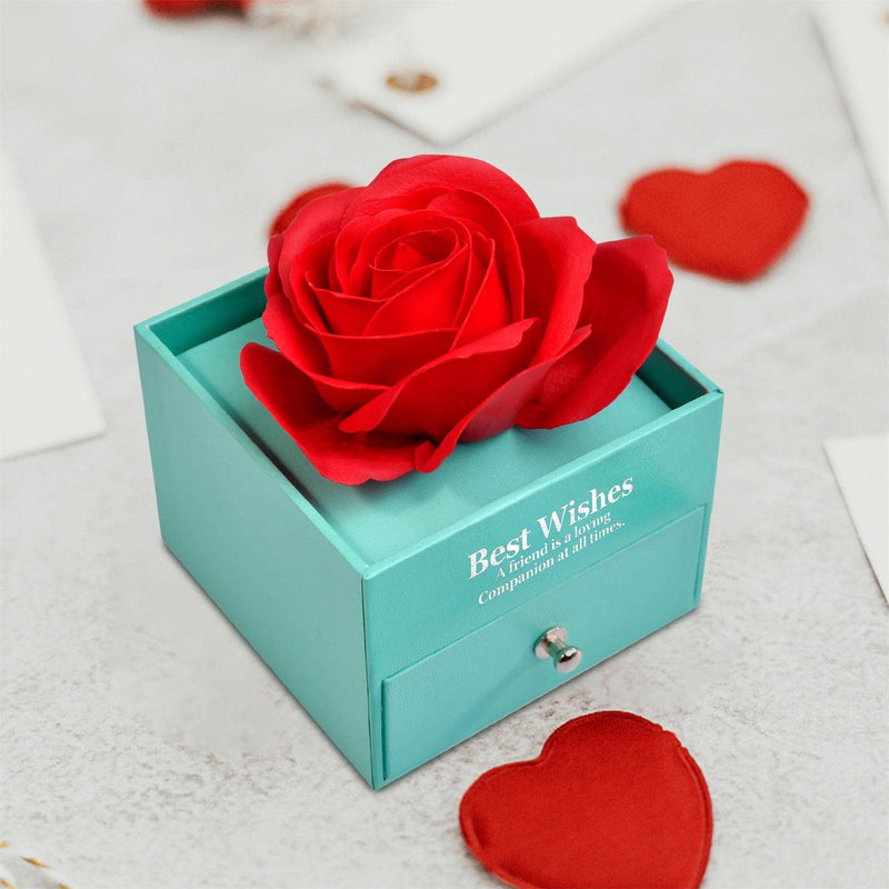 [Australia - AusPower] - Gifts for Mom Women Mothers Day Preserved Real Rose with Heart Love You 925 Sterling Silver Necklace in 100 Languages Best Birthday Gifts for Her from Daughter Son Lead-Free Stocking Stuffers Red Gold 
