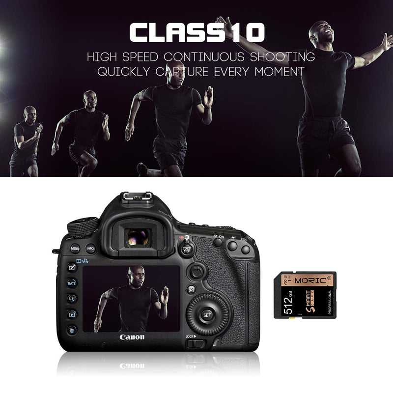[Australia - AusPower] - 512GB SD Card Memory Card High Speed Security Digital Flash Memory Card SDXC Class 10 for Camera,Videographers&Vloggers and Other SD Card Compatible Devices 