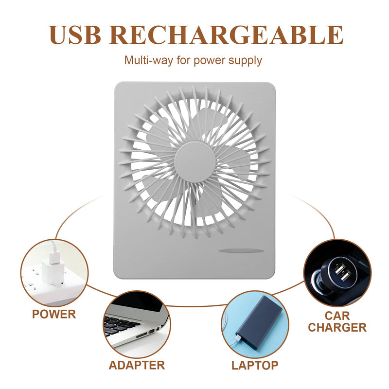 [Australia - AusPower] - BIGTREE Desk Mini Fan,Ultra Quiet Small Portable Fan 3 Speed Adjustable Strong Wind USB Fan For Office Bedroom Home Desktop Camping 