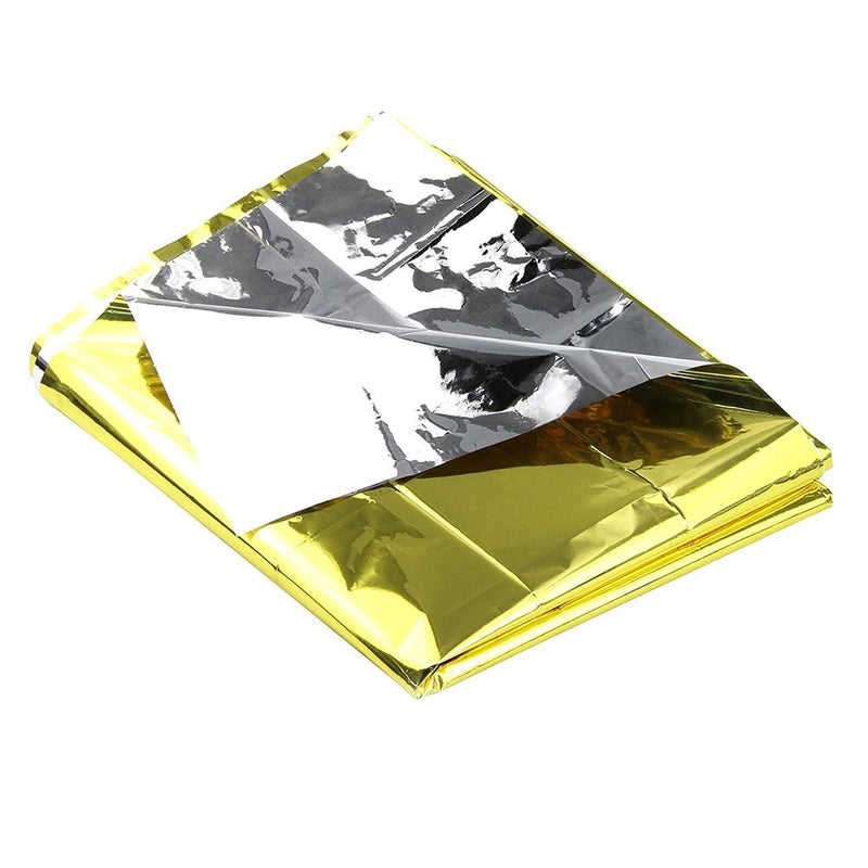 [Australia - AusPower] - NYKKOLA Emergency Mylar Blankets - 84" X 52"(4 Pack) - Designed for NASA - Essentials for Outdoors, Hiking, Survival, Marathons or First Aid Gold 