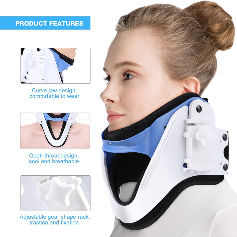 [Australia - AusPower] - Cervical Neck Traction Device, Adjustable Neck Brace Fixation Spine Care Correction Unit Provide Relief for Neck and Upper Back Pain 