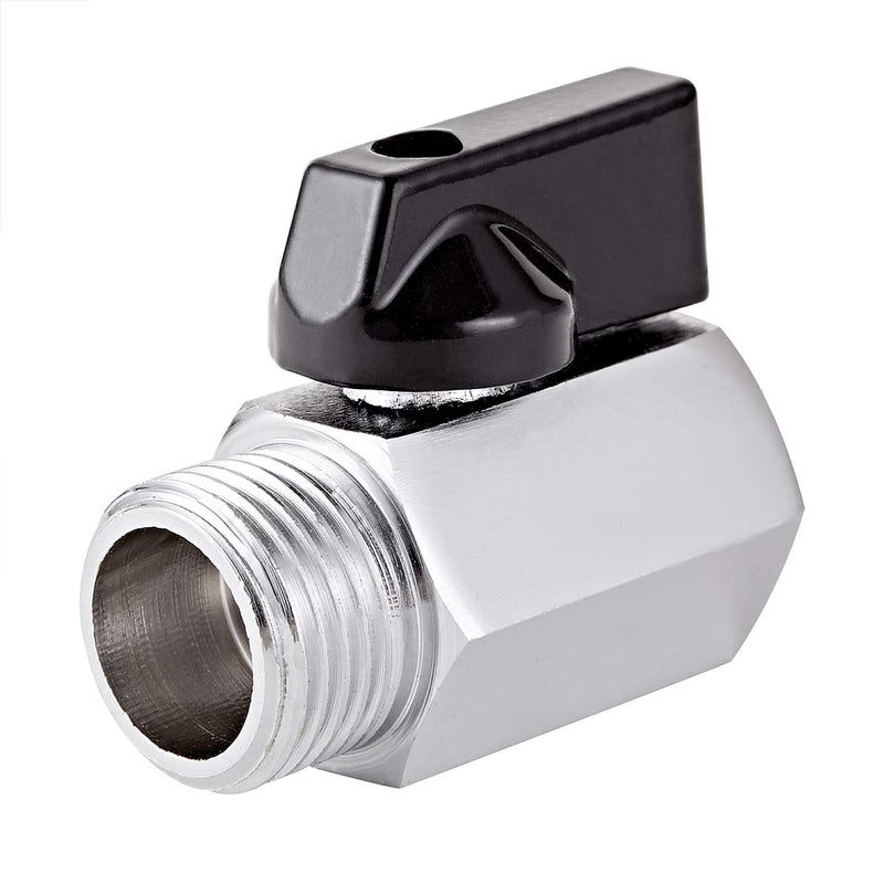 [Australia - AusPower] - 2 Pack Brass Mini Ball Valve 1/2" NPT Female x Male Thread Shut-Off Valve 