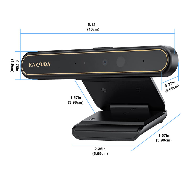 [Australia - AusPower] - Kaysuda Face Recognition USB IR Camera for Windows Hello, RGB 1080P (Entry Level) Webcam with Dual Microphone S 