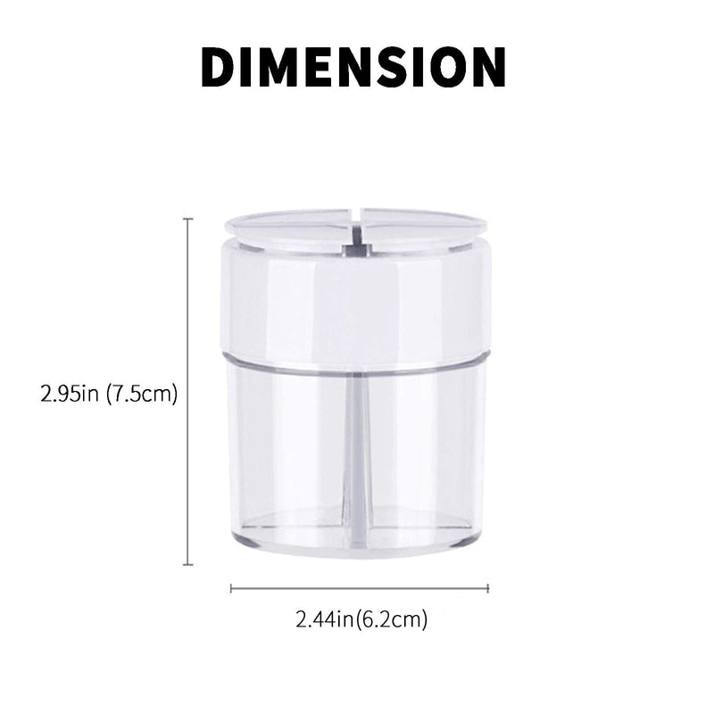 [Australia - AusPower] - 4-Cell Short Spice Shaker Jars Bottles, 5.41oz Cylindrical Empty Plastic Spice Containers- 4Pack 