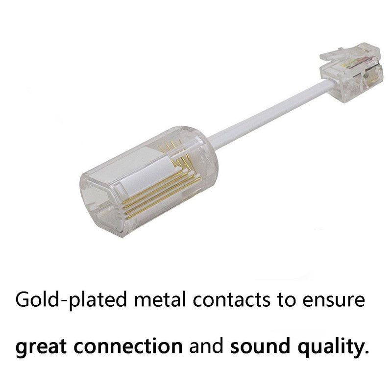 [Australia - AusPower] - Telephone Cord Detangler, Uvital Anti-Tangle Phone Cable 360 Degree Rotating Landline Swivel Cord Untangler(White,2 PCS) 