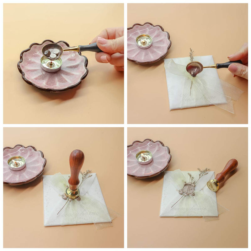 [Australia - AusPower] - VOOSEYHOME Initial Handwritten Letter Alphabet K Wax Seal Stamp with Rosewood Handle, Decorating on Gift Packing Invitation Mail Envelope Card Book for Birthday Themed Parties Weddings Signatures Letter K 