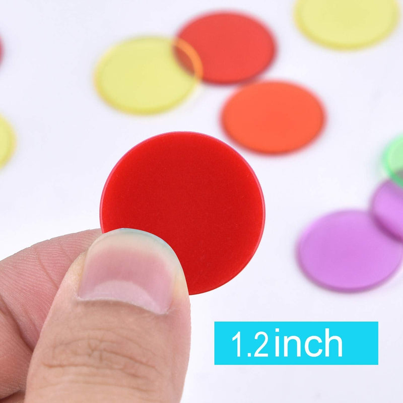 [Australia - AusPower] - Coopay 10 Colors 1-1/5 inch Plastic Learning Counters Disks Bingo Chip Counting Discs Markers for Math Practice and Poker Chips Game Tokens, 200 Pieces 