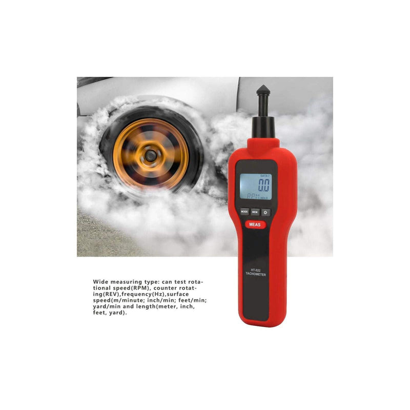 [Australia - AusPower] - Digital LCD Tachometer,Professional Handheld Contact/Non-Contact Tachometer, Tach Rotate Speed Meter,High Resolution,for Motor, Electrical Fan,etc 