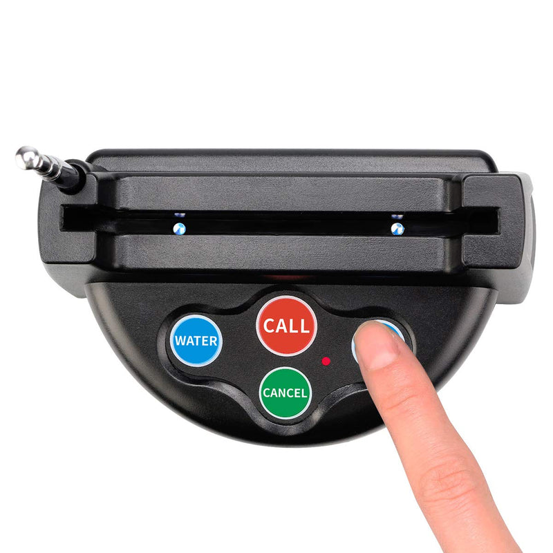 [Australia - AusPower] - Retekess TD006 Restaurant Pager System,Change Sticker Freely,4-Key Waterproof Call Buttons,Compatible with T114 and T128 Receiver for Cafe,Bar 