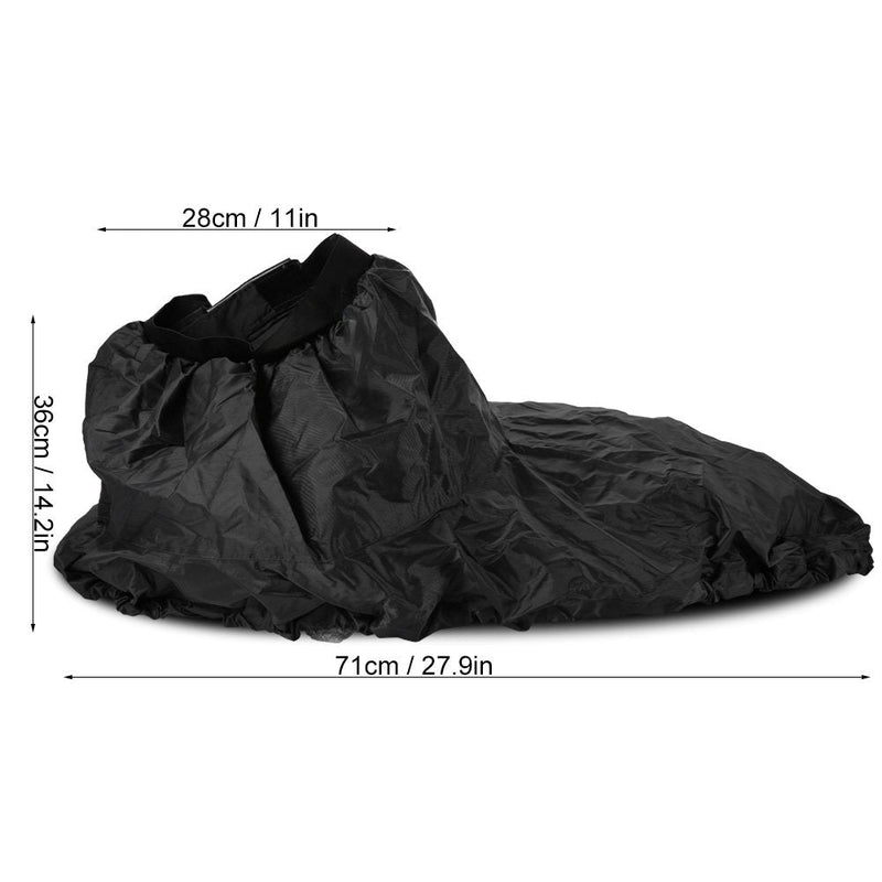 [Australia - AusPower] - Dilwe Kayak Spray Skirt Outdoor Waterproof Adjustable Nylon Water Sports Boat Deck Surf Cover Accessories Black 