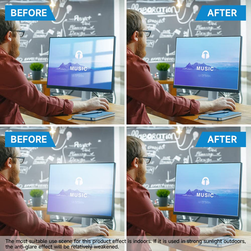 [Australia - AusPower] - [2 PACK] 23 inch Anti Glare (Matte) Screen Protector Compatible for All Brands of 23" Widescreen Desktop with 16:9 Aspect Ratio Monitor [!!!Not for 16:10 Aspect Ratio Monitor] 