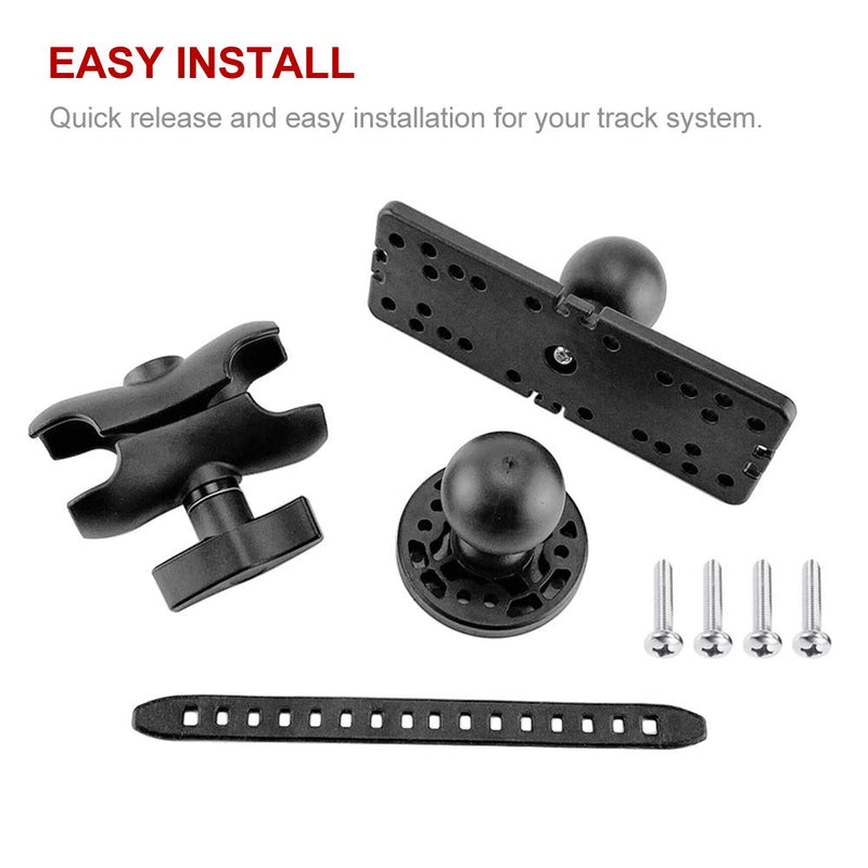 [Australia - AusPower] - CALIDAKA Fish Finder Mount Base, Ball-Mount Fish Finder Mount, 360 Degree Rotation Fish Finder Holder, Universal Marine Electronic Fish Finder Mount, Boat Fish Finder Electronics Mount Black 