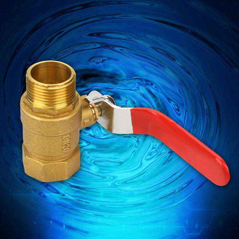 [Australia - AusPower] - Akozon 3/4"BSP Brass Ball Valve Shut Off Switch DN20 Male and Female Thread Dual Direction Pipe Fitting for Water 