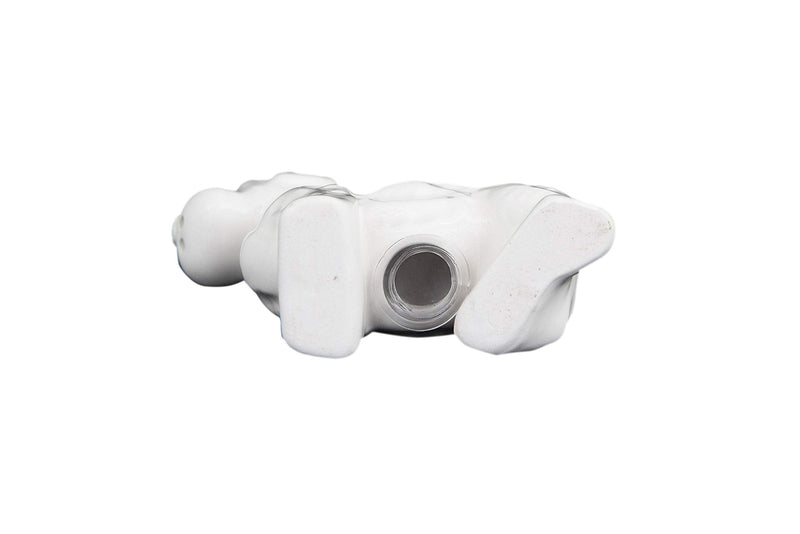 [Australia - AusPower] - Creative Co-op DF1052 White Ceramic Dog Shaped (2 Pieces) Salt & Pepper Shakers 