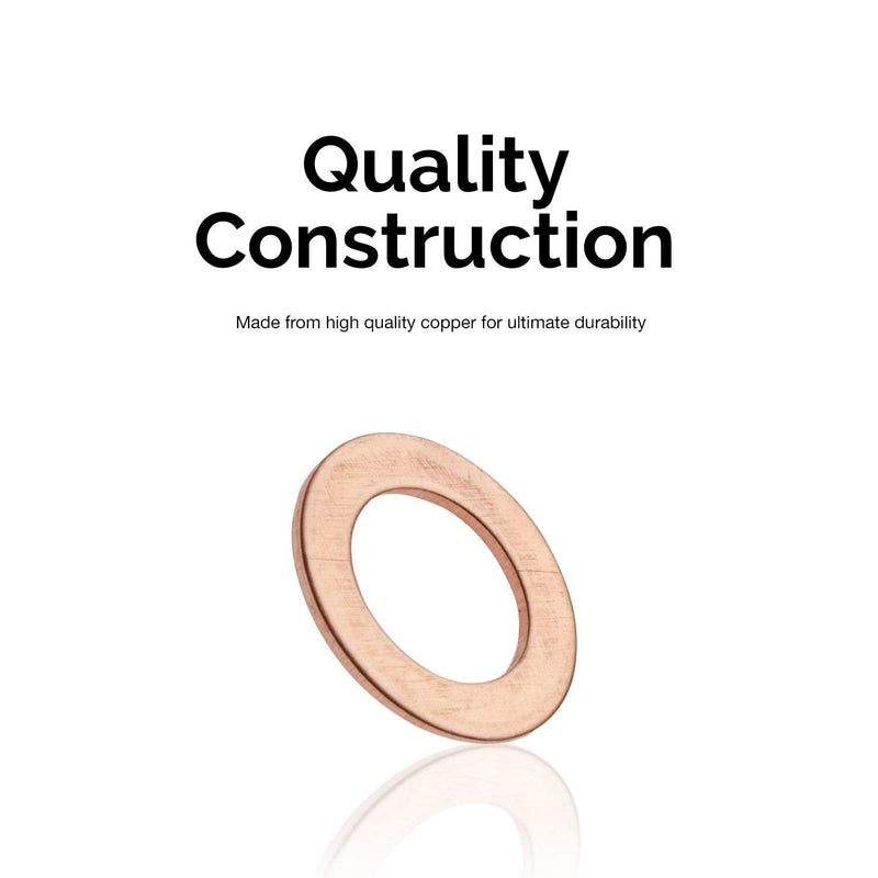 [Australia - AusPower] - M18 Flat Washer Copper Sealing Ring, 18mm ID 24mm OD 1.5mm Thickness Metric Sealing Gasket, 30 Pieces M18 