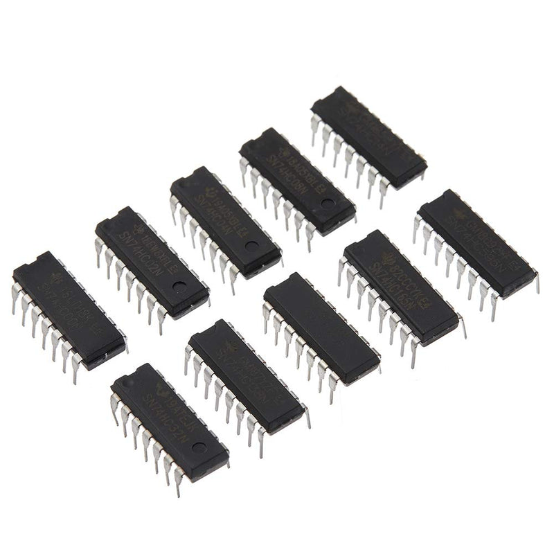 [Australia - AusPower] - Bridgold 20pcs 10 Types 74HCxx Series IC Assortment Kit ,Shift Output Registers IC chip,Including 74HC00 74HC02 74HC04 74HC08 74HC14 74HC32 74HC138 74HC164 74HC165 74HC595 each 2pcs. 