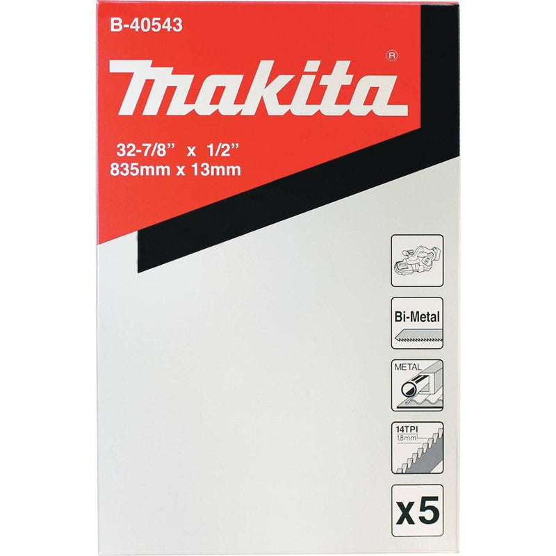 [Australia - AusPower] - Makita B-40543 Compact Portable Band Saw Blade, 32-7/8", 14TPI, 5/pk 