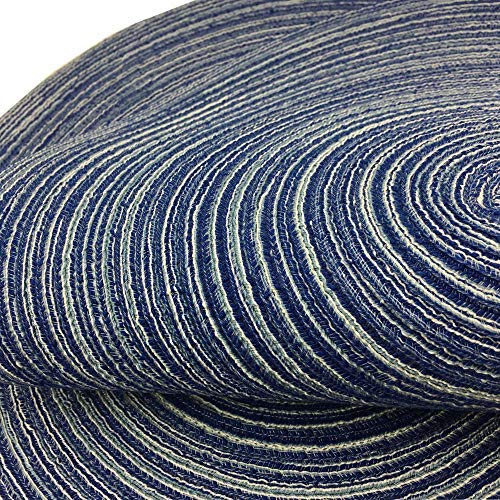 [Australia - AusPower] - WAZAIGUR Red-A，Placemats,Round Placemats for Dining Table Set of 4 Woven Heat Resistant Non-Slip Kitchen Table Mats Diameter 14 inch(Blue) Blue 