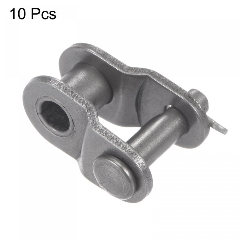 [Australia - AusPower] - uxcell 10Pcs #35 Chain Offset Half Link Roller, 3/8" Pitch Carbon Steel, Standard Chain End Connector Split Links for 06C Chain 