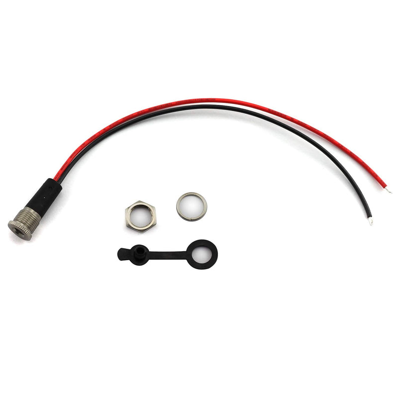 [Australia - AusPower] - Tegg 5pcs DC-099A DC Female Panel Mount Charging Wire Threaded Socket Jact Connector with Dustproof Plug IP67 68 Water-Proof Large Current Power Adapter 5.5x2.1mm 