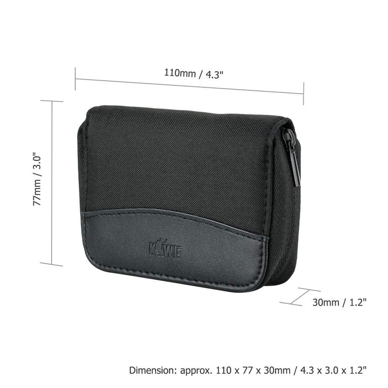 [Australia - AusPower] - 24 SD + 4 CF XQD Slots Handy Memory Card Case Pouch Wallet for SD SDXC SDHC XQD CF Compact Flash Camera Memory Card for Nintendo Switch Sony Playstation Vita Game Card Storage Carrying Holder Black for 24 SD + 4 XQD / CF - Black 