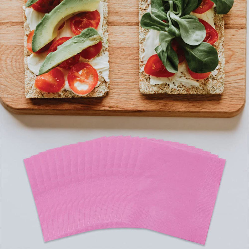 [Australia - AusPower] - JAM PAPER Small Beverage Napkins - 5 x 5 - Pink - 40/Pack 5x5 Inch (Pack of 50) 
