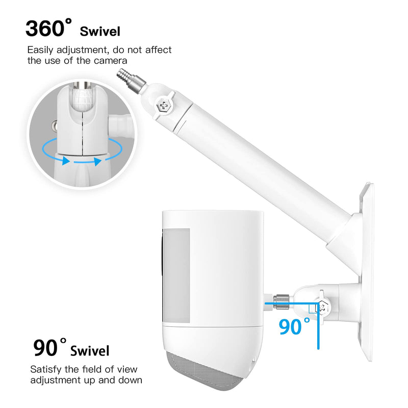 [Australia - AusPower] - HOLACA 2-in-1 Vinyl Siding Clips for Ring Solar Panel, Spotlight Cam Pro/Plus and Stick Up Cam Battery/Wired Hanger Hooks Siding Mount for Ring Super Solar Panel (White) Pro/Plus White 