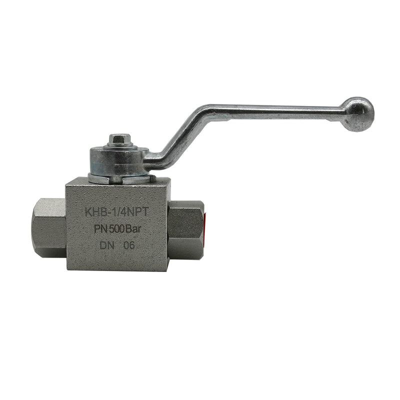 [Australia - AusPower] - KHB-1/4NPT 7250 PSI High Pressure Shut-Off Ball Valves 2 Way 1/4 " NPT KHB Hydraulic Ball Valve Including 1/4 Quick Connect Plug With PTFE Tape 