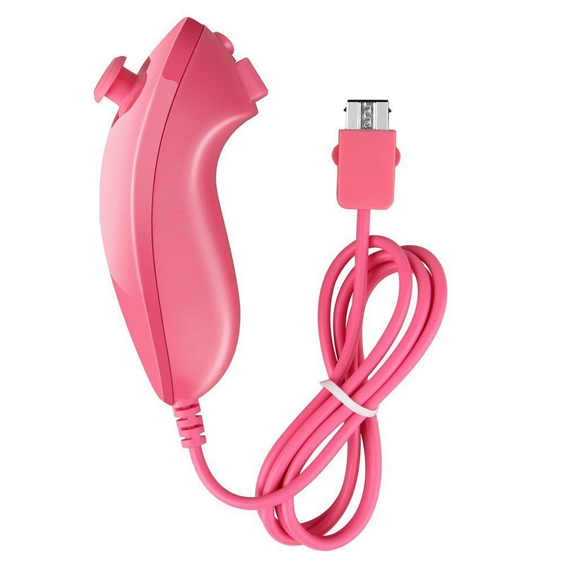 [Australia - AusPower] - Remote Controller for Wii,Yudeg Wii Remote and Nunchuck Controllers with Silicon Case for Wii and Wii U（not Motion Plus） (Pink) Pink 