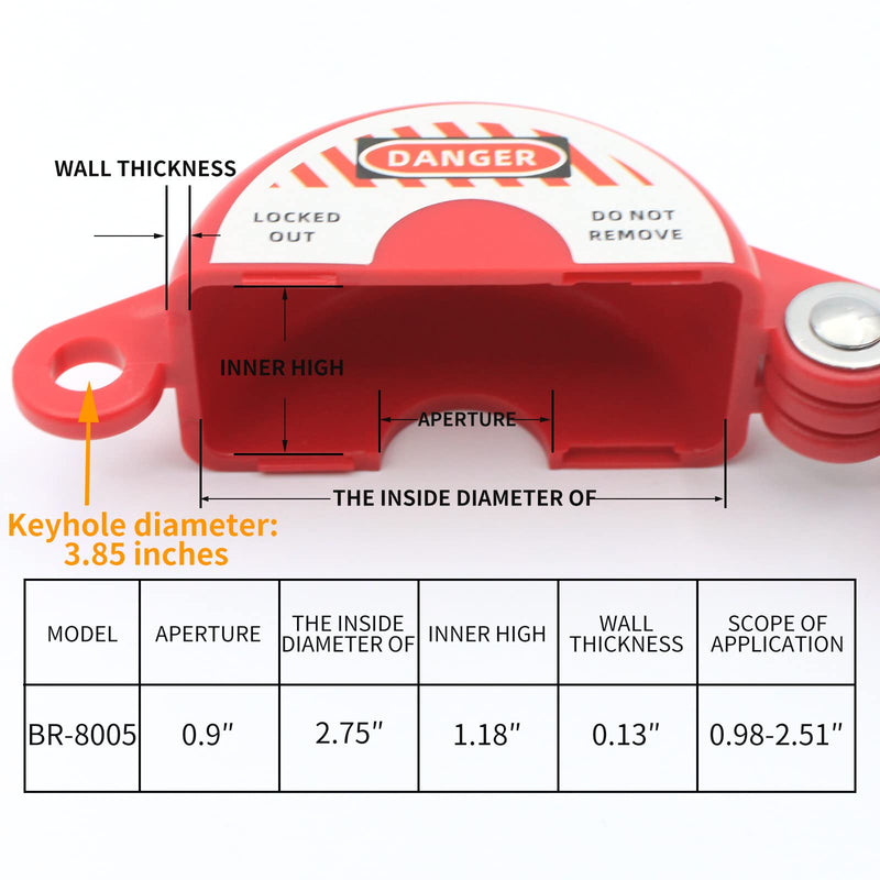 [Australia - AusPower] - Water spigot lock,very strong outdoor faucet cover lock,gate ball valve lockout Applicable size 1-2.5 