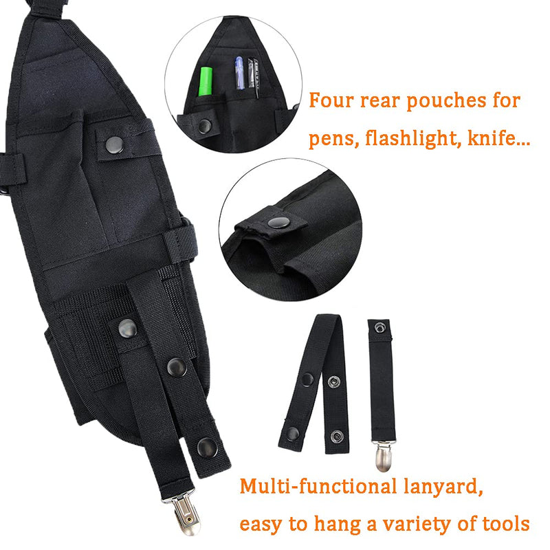 [Australia - AusPower] - ZZFENGKR Radio Shoulder Harness Holster Chest Holder Universal Vest Rig Nylon Two-Way Radio Cases Walkie Talkie Search Rescue Essentials for Police Firefighter, YQ-DR Cases 