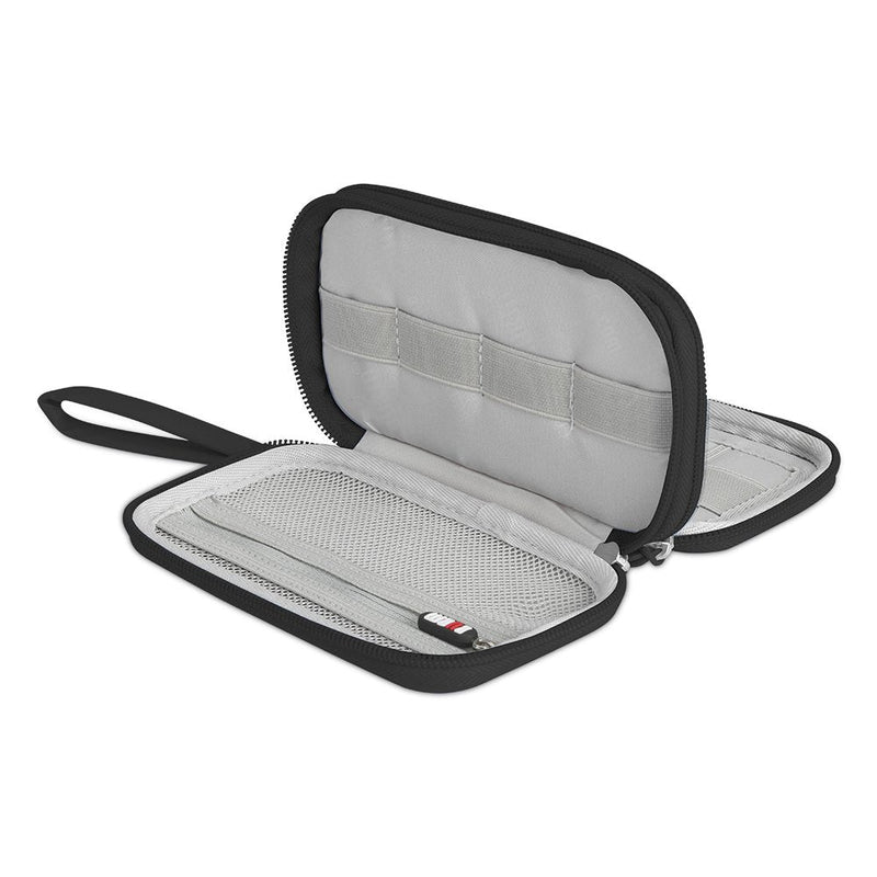 [Australia - AusPower] - Buwico Digital Storage Bag Electronic Accessories Bag Hard Drive Organizers for Earphone Cables USB Flash Drives Travel Case (Black) Black 