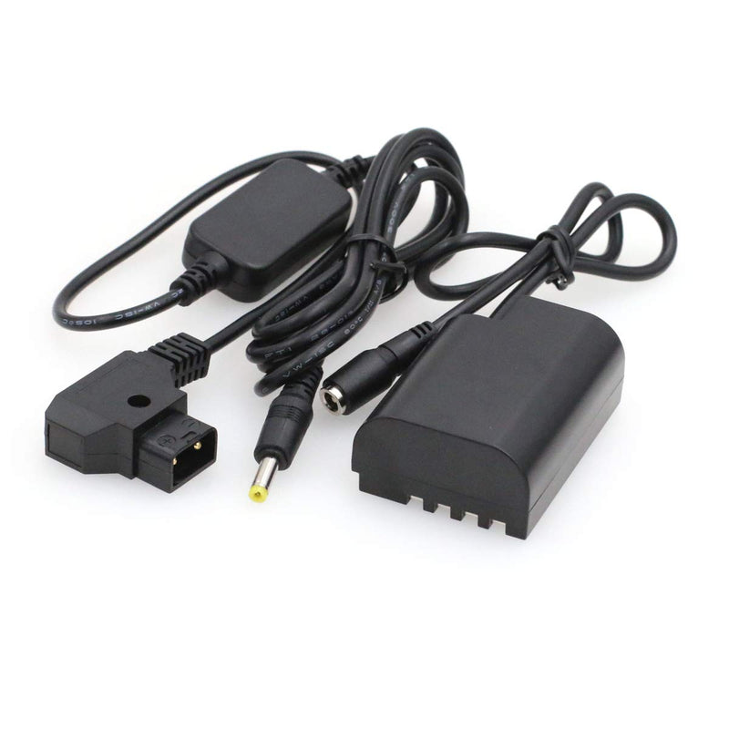 [Australia - AusPower] - SZRMCC D-tap 2 Pin to DMW-BLF19 Dummy Battery DMW-DCC12 DC Coupler for Panasonic DMC GH5 GH4 GH3 Camera (Straight Cable) Straight Cable 