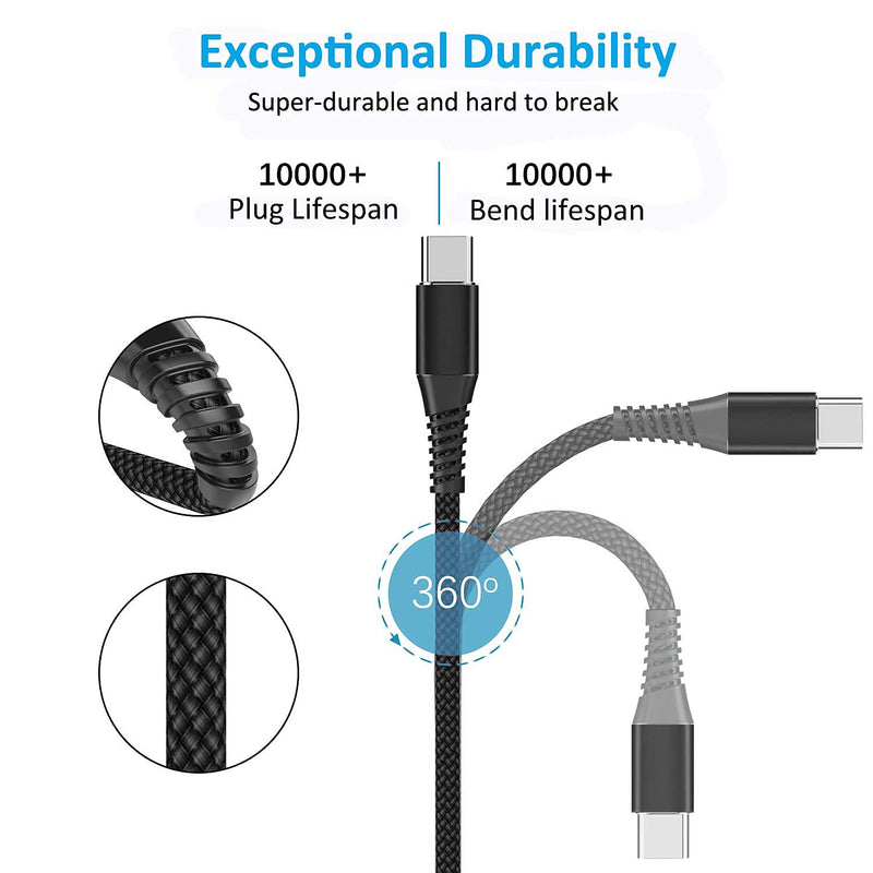 [Australia - AusPower] - USB C Cable 10FT 2Pack Type C Phone Charger Cord for Samsung Galaxy A01 A02s A10e A11 A12 A21 A32 A42 A50 A51 A52 S20 FE Note 20 Ultra S21,Moto G Stylus Power G7 G6 Z4,LG K51 K92 Stylo 5 4 G7 G8 Thinq 