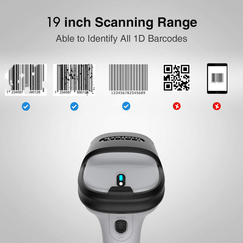 [Australia - AusPower] - Inateck Bluetooth Barcode Scanner, Working Time Approx. 15 Days, 35m Range, Automatic Fast and Precise scanning, BCST-70 